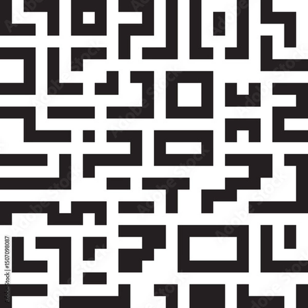 Fototapeta Black color stripes abstract stylish mosaic design modern flat background.