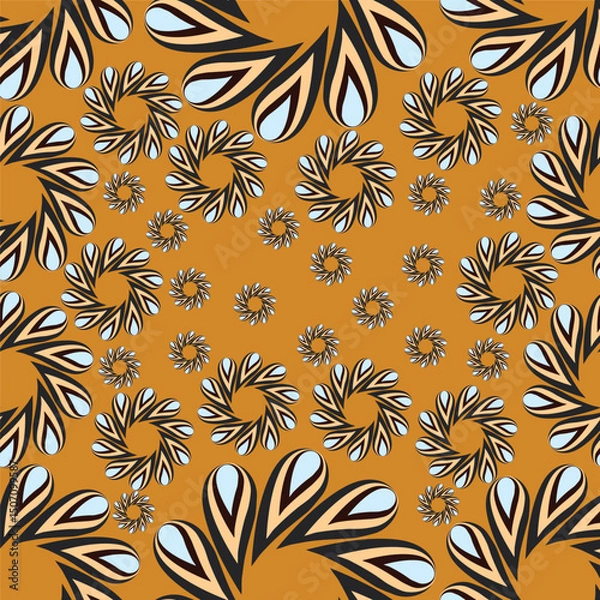 Fototapeta Seamless rococo pattern design.