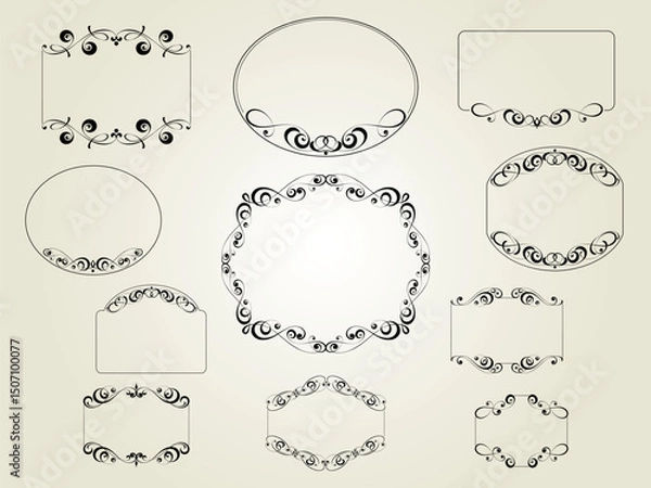 Fototapeta  6466.eps  set of calligraphic design elements