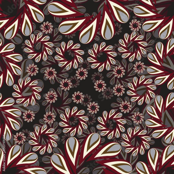Fototapeta Seamless rococo pattern design.