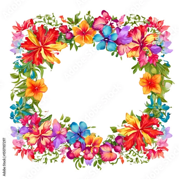 Fototapeta frame of flowers