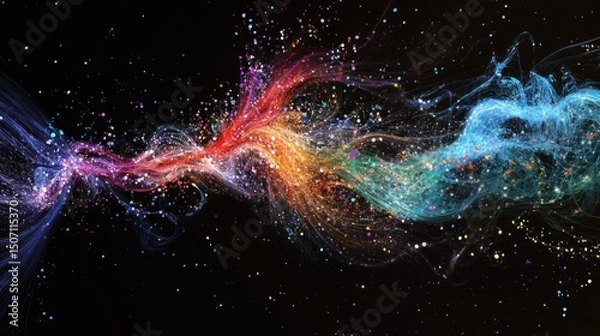 Obraz Abstract Particle Flow