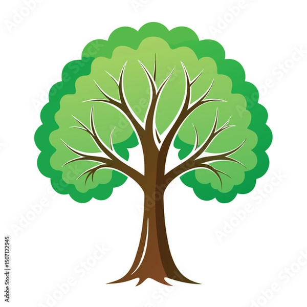 Fototapeta summer tree vector 
