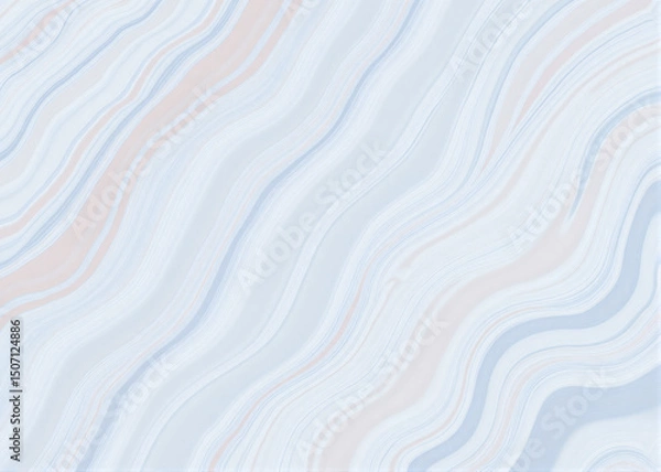 Fototapeta Abstract Pastel Blue Marble Background with Wavy Lines