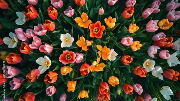 Obraz Vibrant Tulip Field (1)
