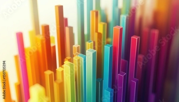 Fototapeta Analysis Of Business Investments In The Stock Market Through The Use Of Financial Technology Graphs.
