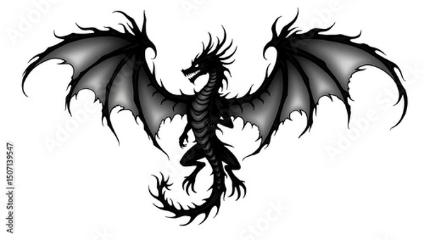 Fototapeta dragon tatoo