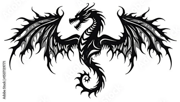 Fototapeta dragon tatoo