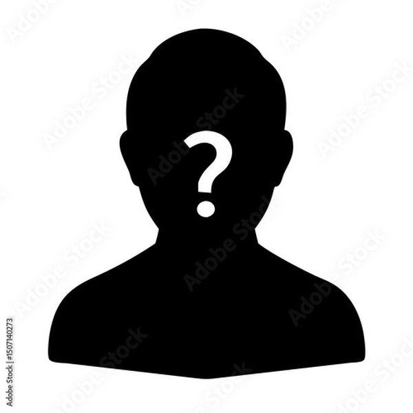 Fototapeta Unknown Person Question Mark
