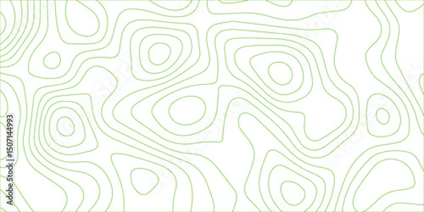 Fototapeta Seamless topographic wavy lines design. gray flowing curve lines on white background. abstract elevation inspired terrain pattern with fluid continuous contour lines.	