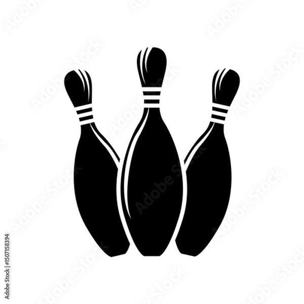 Obraz bowling pin icon vector