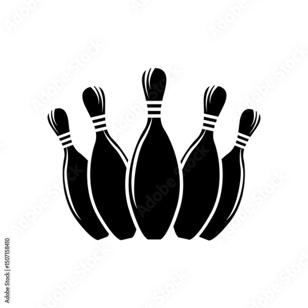 Obraz bowling pin icon vector