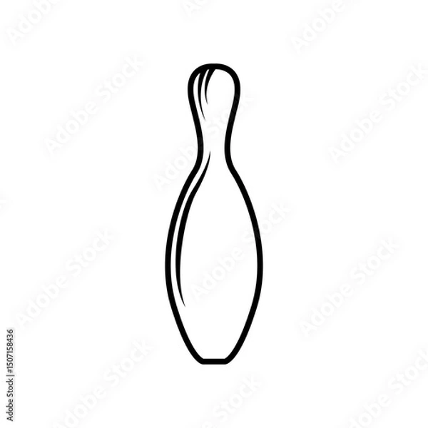 Obraz bowling pin line icon vector