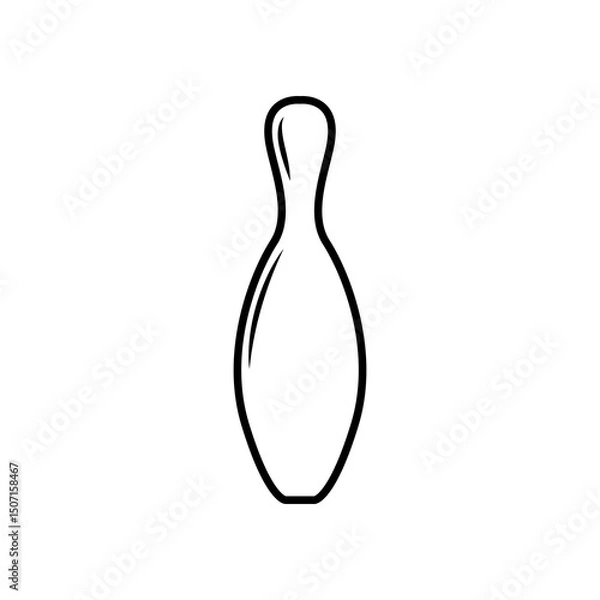 Obraz bowling pin line icon vector
