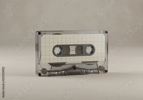 Obraz Vintage Cassette Label Mockup