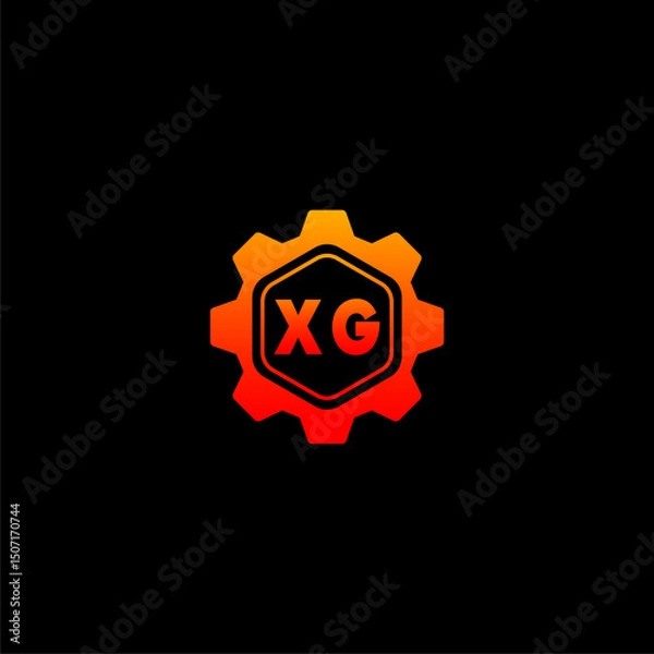 Fototapeta XG Initials Tech Logo Vector Art  Icons  and Graphics