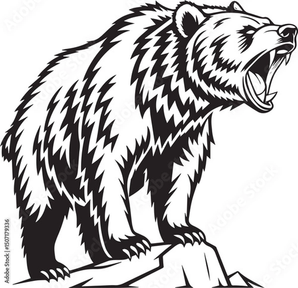 Fototapeta brown bear vector illustration