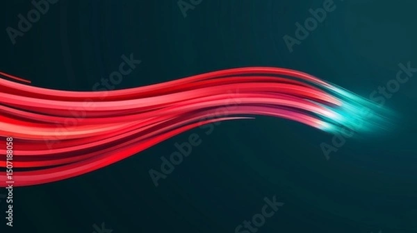 Obraz Hacking crisis concept. Abstract colorful wave with dynamic motion and flow.