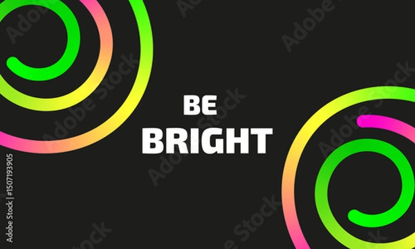 Fototapeta Abstract background with gradient  color circles. Wavy rainbow shapes banner