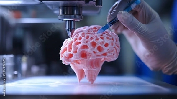 Obraz 3D Printed Brain Model: Innovation in Neuroscience and Medical Technology