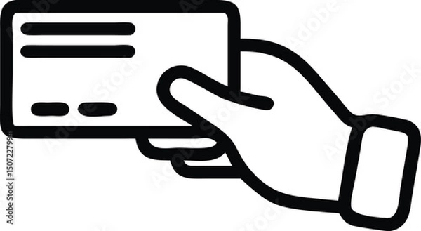 Fototapeta Minimal Line Icon Representing Finance, Banking, and Investment Concepts