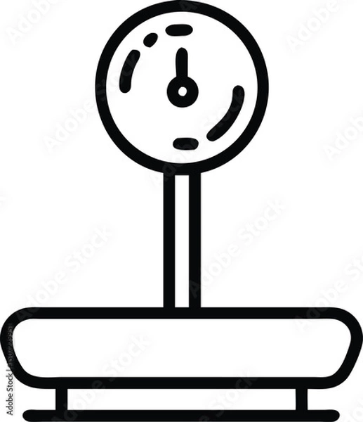 Fototapeta Vector Icon of Weighing Scale – Logistic and Shipping Symbol Illustration