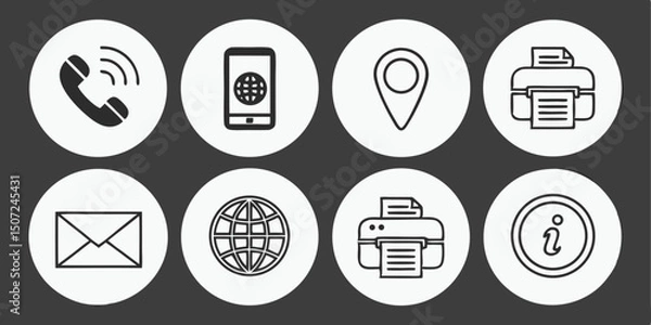 Obraz vector collection of modern contact symbols
