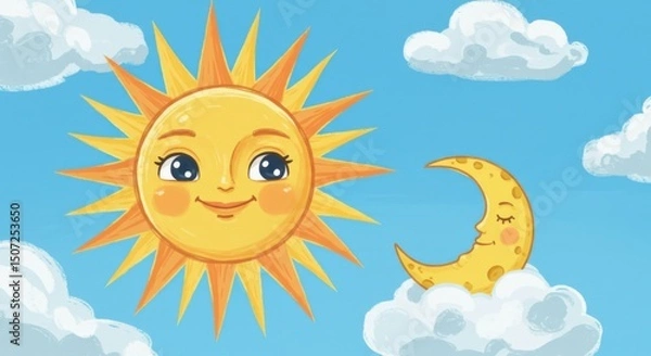 Obraz sun and moon