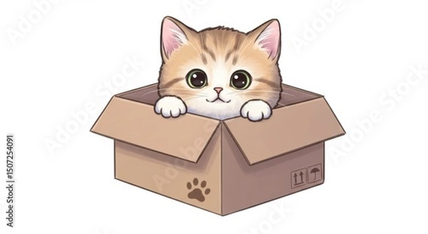 Obraz kitten in box