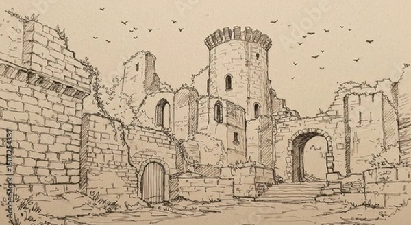 Obraz Ancient Castle Ruins