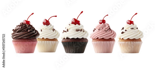 Fototapeta Assortment of Delicious Cupcakes