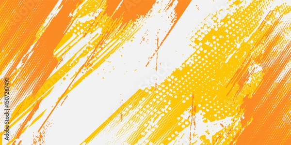 Obraz Ecru gradient with texture of eggshell. Pastel light beige background, modern dotted vector design, paper texture.
