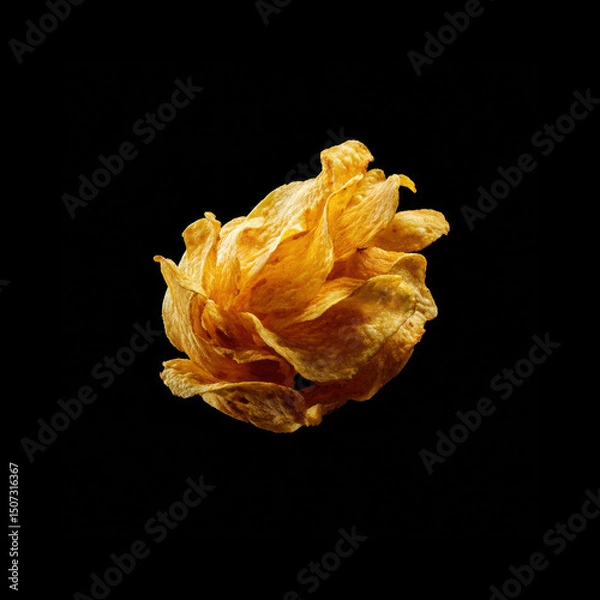 Obraz Dried flower arrangement on black background