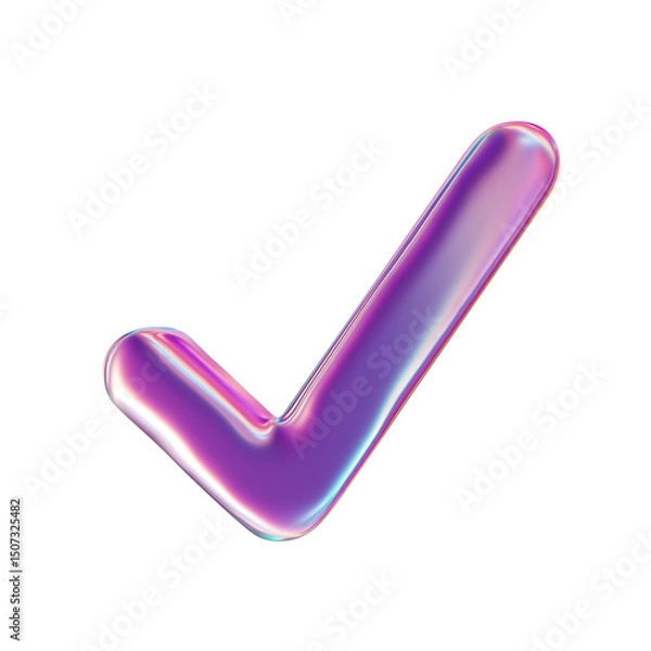 Obraz 3d render of chrome shape y2k inspired Filled Task
