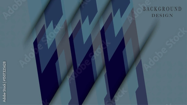 Obraz Geometric dark blue pattern in asbtract design