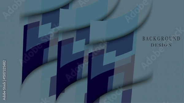 Obraz Geometric dark blue pattern in asbtract design