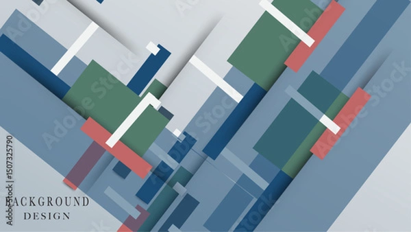 Obraz Minimal geometric shapes and lines in pastel colors