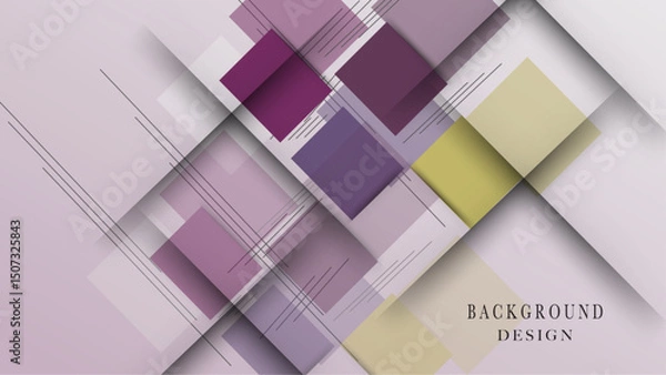Obraz Abstract geometric background in light pastel design