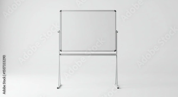 Obraz Empty white board on a metal stand