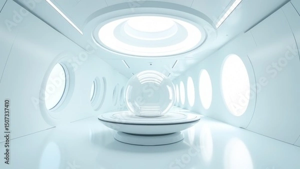 Fototapeta Future oriented indoor space image