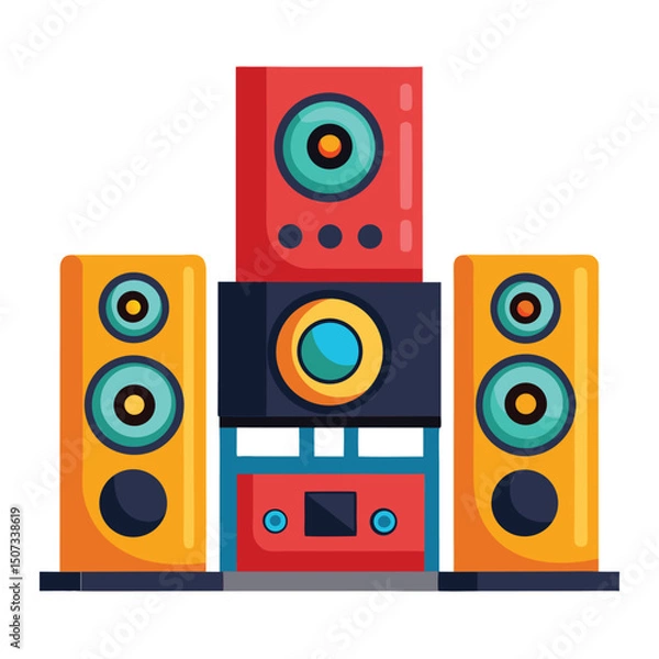 Fototapeta sound system vector image on white background