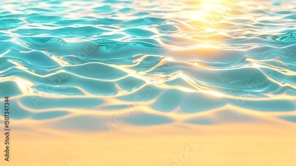 Obraz Minimalist sand surface with clean geometric ripple shapes, sharply contrasted by directional lighting