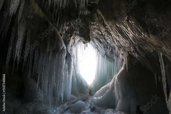 Obraz Ice cave on Lake Baikal