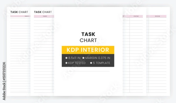 Obraz Printable Task Chart Template, Work and Student To-Do List