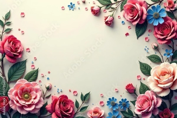 Fototapeta Subtle muted paisley pattern on a soft background, illustration, background, tone