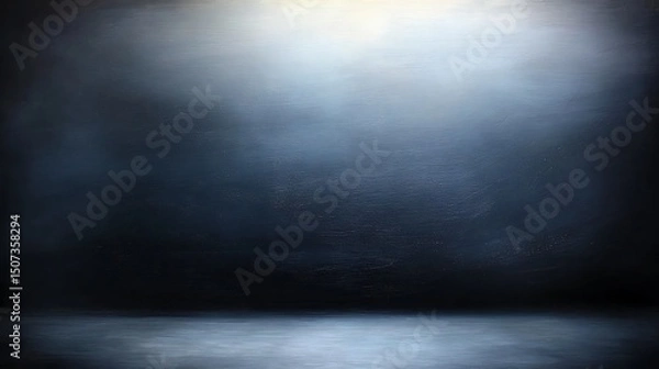 Fototapeta A textured black chalkboard with light smudge marks scattered across the surface, capturing the worn, used look of a classroom board after several lessons