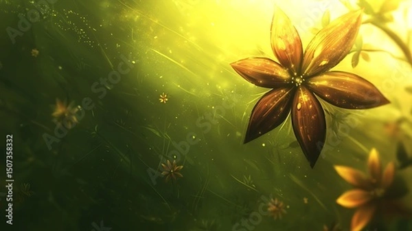 Fototapeta Soft, translucent flower petals glowing gently in soft light, creating a delicate and ethereal atmosphere with a sense of warmth and tranquility