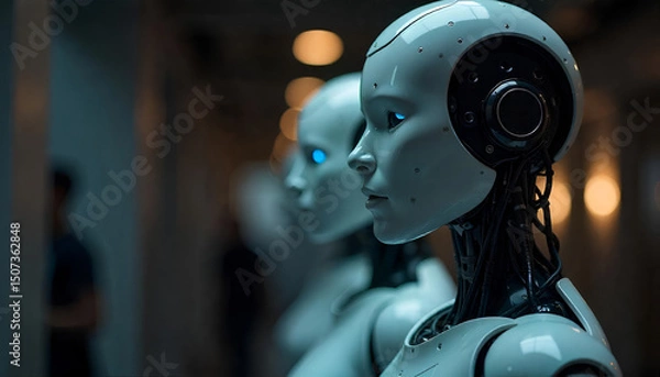 Fototapeta The future of intelligent humanoid robotics unveiled