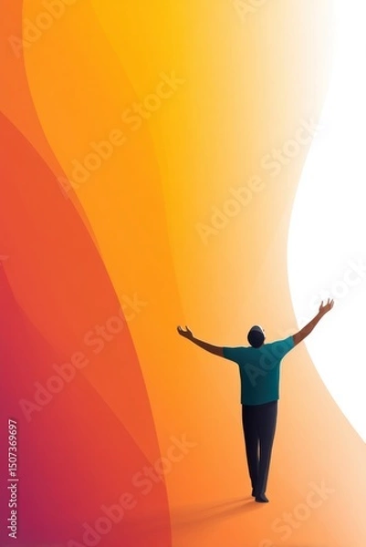 Fototapeta Supporting others while maintaining personal well-being through healthy engagement and balance