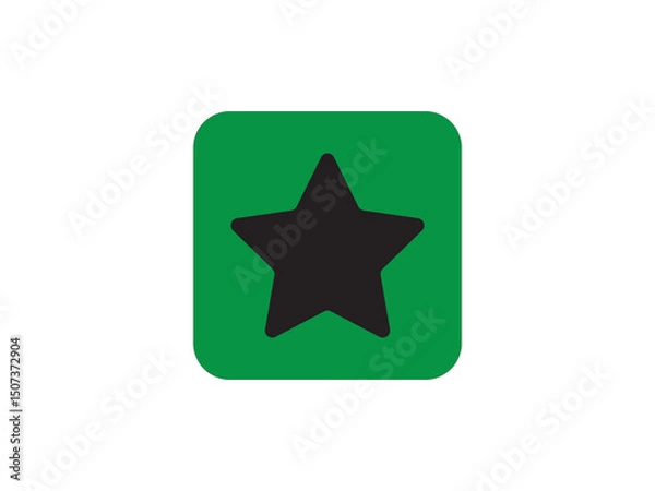 Fototapeta Star icon in round box icon and illustration 